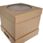 Caja para torta Drip eco con tapa visor 25x25x32cm