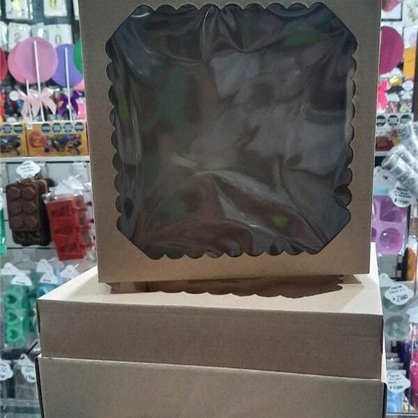 Caja para desayuno craft con visor 25x35x12 cm - Imagen 3
