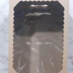 Caja para desayuno craft con visor 25x35x12 cm
