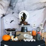 Tela de araña negra para decoración de Halloween