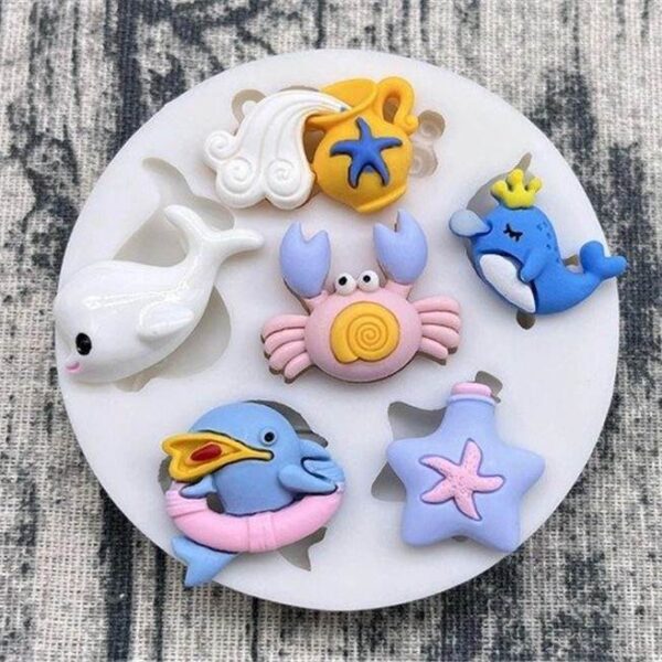 Molde de silicona para modelar animalitos del mar