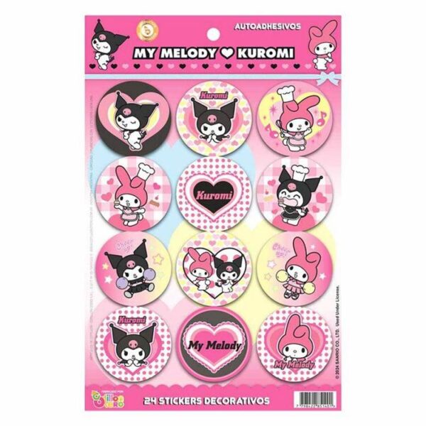 Platos estampados Kuromy y My Melody x 8 u - Imagen 2