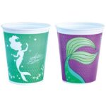 La Sirenita Ariel vasos de polipapel x 10 unidades