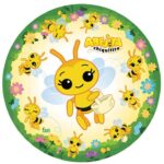 Set de platos de polipapel estampado abejitas x 8 u