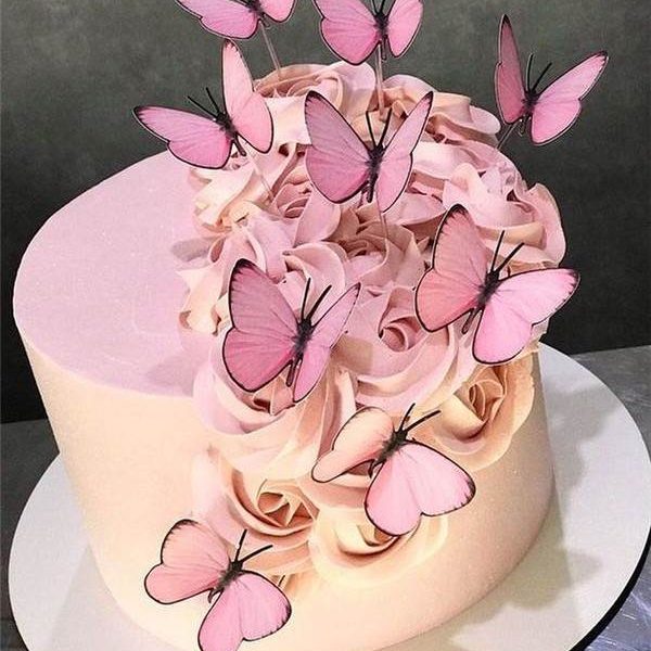 Mariposas comestibles en papel de arroz para decorar tortas M 2 - Imagen 9