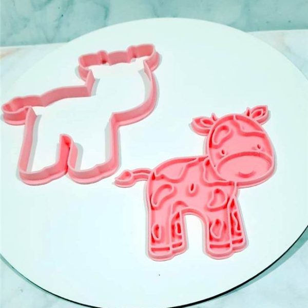 Cortante con sello para cookie Vaca