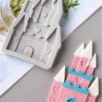 Molde de silicona para modelar castillo corazón