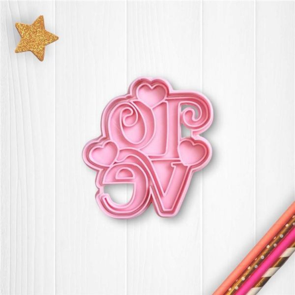 Cortante de cookie con sello LOVE - Imagen 2