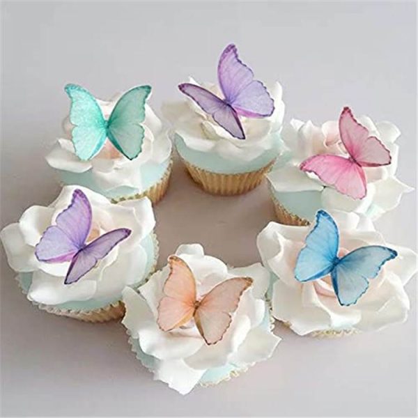 Mariposas comestibles en papel de arroz para decorar tortas M 2 - Imagen 3