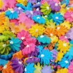 Flores de azúcar durazno grande x 10 u