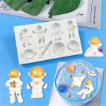Molde de silicona para modelar elementos viaje al espacio astronauta