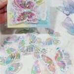 Set de 20 mariposas de acetato tamaños variados colores pasteles combinadas