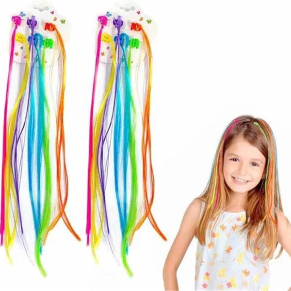 Mechitas de colores con brochecitos para el cabello set de 6 u - Imagen 2