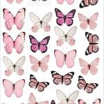 Mariposas comestibles en papel de arroz para decorar tortas M 2