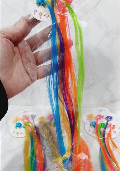 Mechitas de colores con brochecitos para el cabello set de 6 u