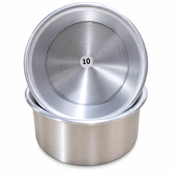 Molde de aluminio bizcochuelo de 10 cm de diámetro y 6 cm de alto