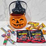 Calabaza golosinera plástica con tapa para Halloween