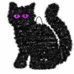 Gato negro colgante