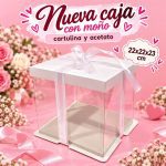 Caja cubro laterales de acetato y tapas de cartulina blanca x 5 u