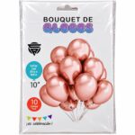 GLobo de látex Chrome 10 pulgadas rosa gold x 10 u