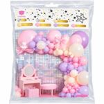 Combo de decoración guirnalda de globos con moño x 90 piezas