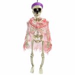 Adorno colgante plástico esqueleto 40 cm
